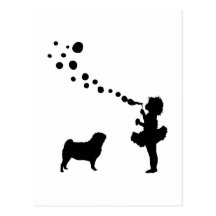 Pug Cartao Postal