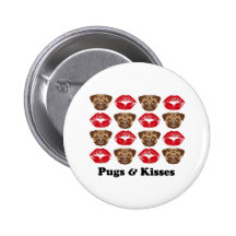 Pug engraçado botons