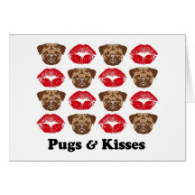 Pug engraçado cartões