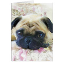Pug Notecard Cartao