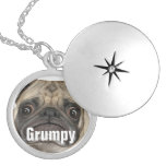 Puggy mal-humorado personalizado colares