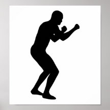 Pugilista do encaixotamento posteres