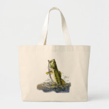 Pulando o baixo largemouth bolsa para compras