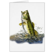 Pulando o baixo largemouth cartoes
