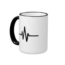 Pulsação do coração do pulso da freqüência caneca