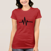 Pulsação do coração do pulso da freqüência tshirts