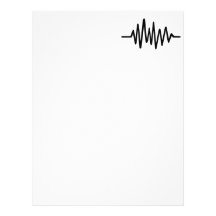 Pulso da música da freqüência papéis de carta personalizados