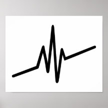 Pulso da música da freqüência posters