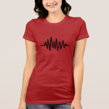 Pulso da música da freqüência t-shirt