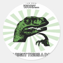 Pulsos de disparo de Philosoraptor Adesivo Em Formato Redondo
