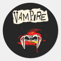 Punk do vampiro adesivos em formato redondos