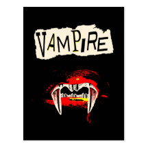 Punk do vampiro cartoes postais