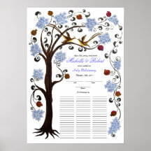 Quacre que Wedding 60 convidados, árvore de vida a Poster