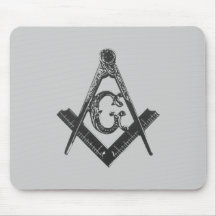 Quadrado do vintage & compassos Mousepad