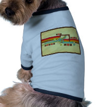 Quadrados retros camisa para caes