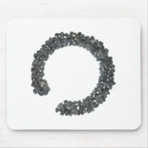 Quadro circular dos seixos mousepad