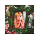 Quadro vazio floral decorativo verde e do rosa impressão em canvas