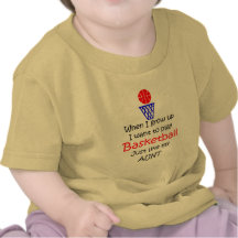 Quando eu crescer acima o basquetebol com gráfico tshirt