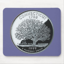Quarto do estado de Connecticut Mousepads