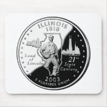 Quarto do estado de Illinois Mouse Pads
