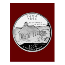 Quarto do estado de Iowa Cartoes Postais