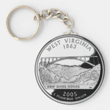 Quarto do estado de West Virginia Chaveiros
