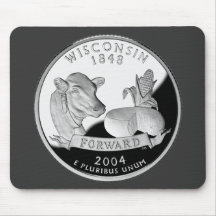 Quarto do estado de Wisconsin Mouse Pads