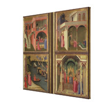 Quatro cenas da vida de São Nicolau: NIC do St. Impressão De Canvas Esticada