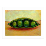 Quatro ervilhas em uma arte original original do d cartão postal