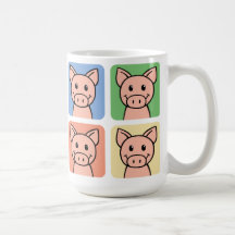Quatro porcos caneca