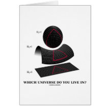 Que universo você vive dentro? (Humor da física) Cartão