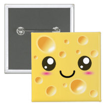 Queijo feliz bonito de Kawaii Botons