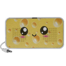 Queijo feliz bonito de Kawaii Caixinha De Som De Viagem