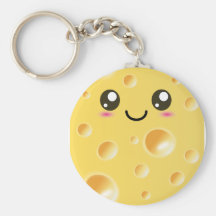 Queijo feliz bonito de Kawaii Chaveiros