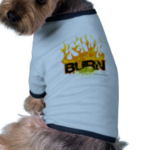 Queimadura brilhante camiseta para cães
