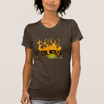 Queimadura brilhante camisetas