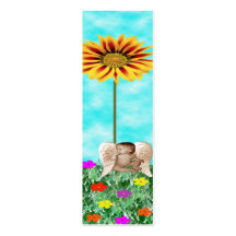 querubim com flores modelos cartoes de visita