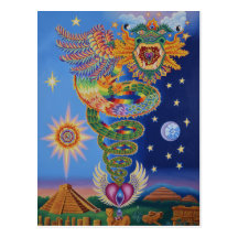 Quetzalcoatl retorna o cartão cartao postal
