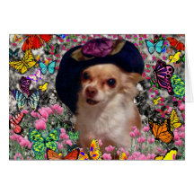 Qui nas borboletas - filhote de cachorro do qui da cartoes