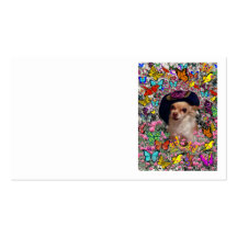 Qui nas borboletas - filhote de cachorro do qui da cartões de visita