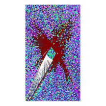 Quill da caneta cartoes de visita
