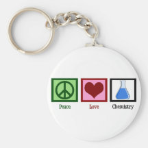 Química do amor da paz chaveiro