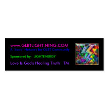 rainbowlight, www.GLBTLIGHT.NING.COM, um social… Cartões De Visitas
