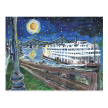 Rainha de Mississippi da noite estrelado Cartao Postal