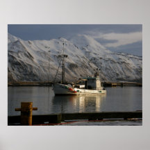 Rainha de Viking, barco do caranguejo no porto hol Posters