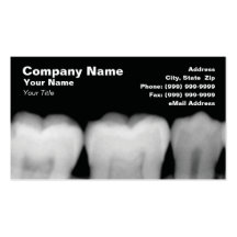 Raios X dos dentes Modelos Cartões De Visita
