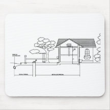 ramal planta arquitetura desenho casa de perfil mouse pad