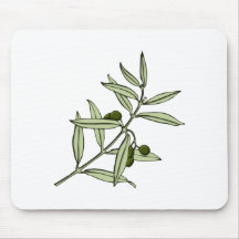 Ramo de azeitona olive twig mousepad