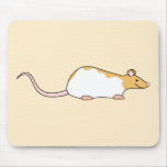 Rato do animal de estimação. Canela e branco, enca Mouse Pad