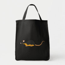 Rato do animal de estimação. Tan. preto Bolsas De Lona